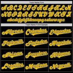 Personalized Black and Gold Baseball Jersey - Custom White Jersey for Adults Personalized Black Gold-White Baseball Jersey