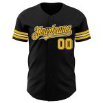 Personalized Black Gold White Baseball Jersey for Men | Custom Team Apparel 21 Personalized Black Gold-White Baseball Jersey