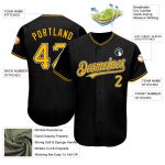 Personalized Black Gold White Baseball Jersey - Custom Team Jersey 22 Personalized Black Gold-White Baseball Jersey 22