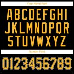 Custom Personalized Black and Gold Baseball Jersey Size 3 Personalized Black Gold-White Baseball Jersey 3