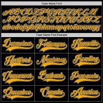 Personalized Baseball Jersey in Black Gold and White - Custom Number 5 Personalized Black Gold-White Baseball Jersey 5