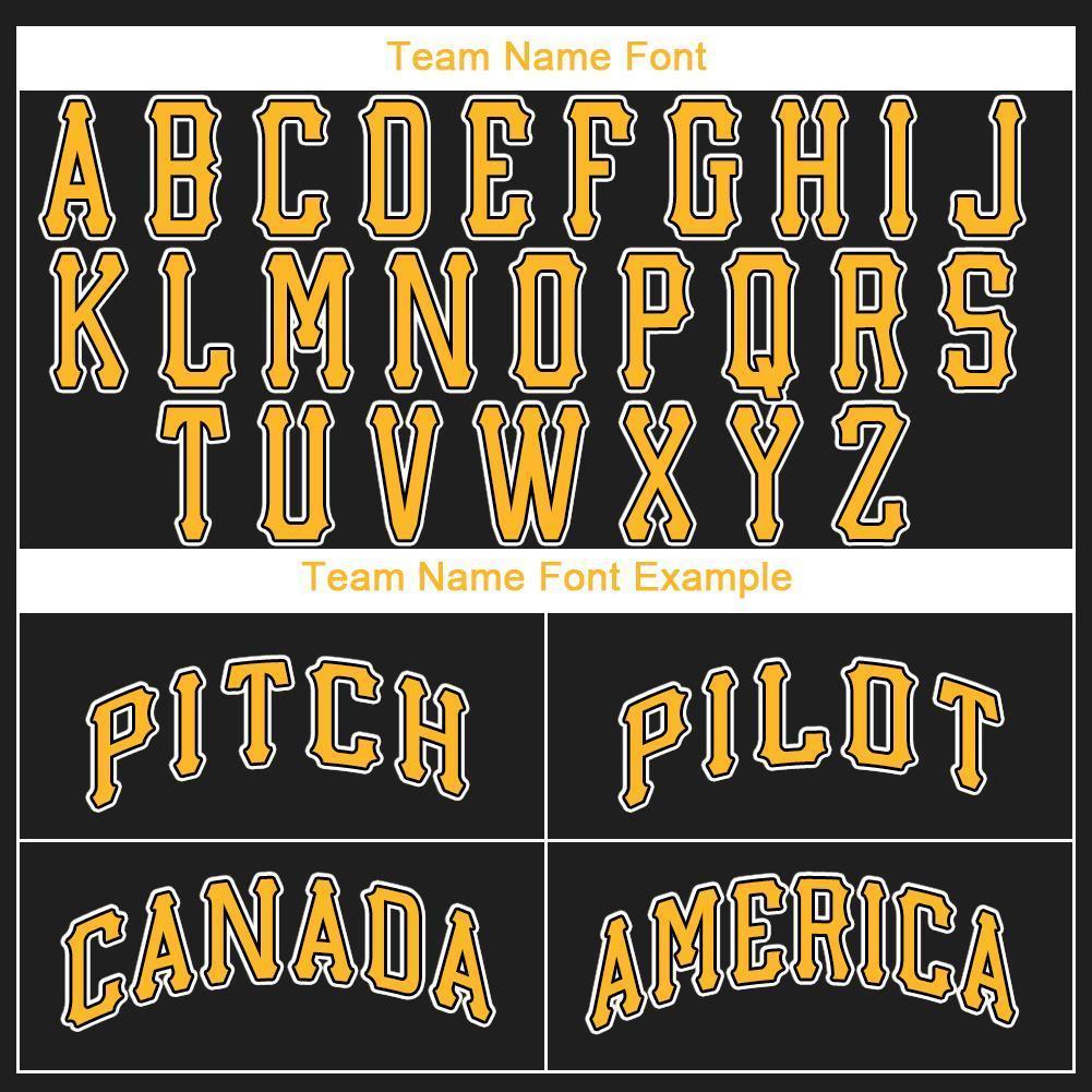 Custom Black Gold-White Baseball Jersey for Adults - Personalize Your Team Spirit Jersey Personalized Black Gold-White Baseball - Image 5