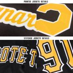 Custom Black Gold-White Baseball Jersey for Adults - Personalize Your Team Spirit Jersey Personalized Black Gold-White Baseball
