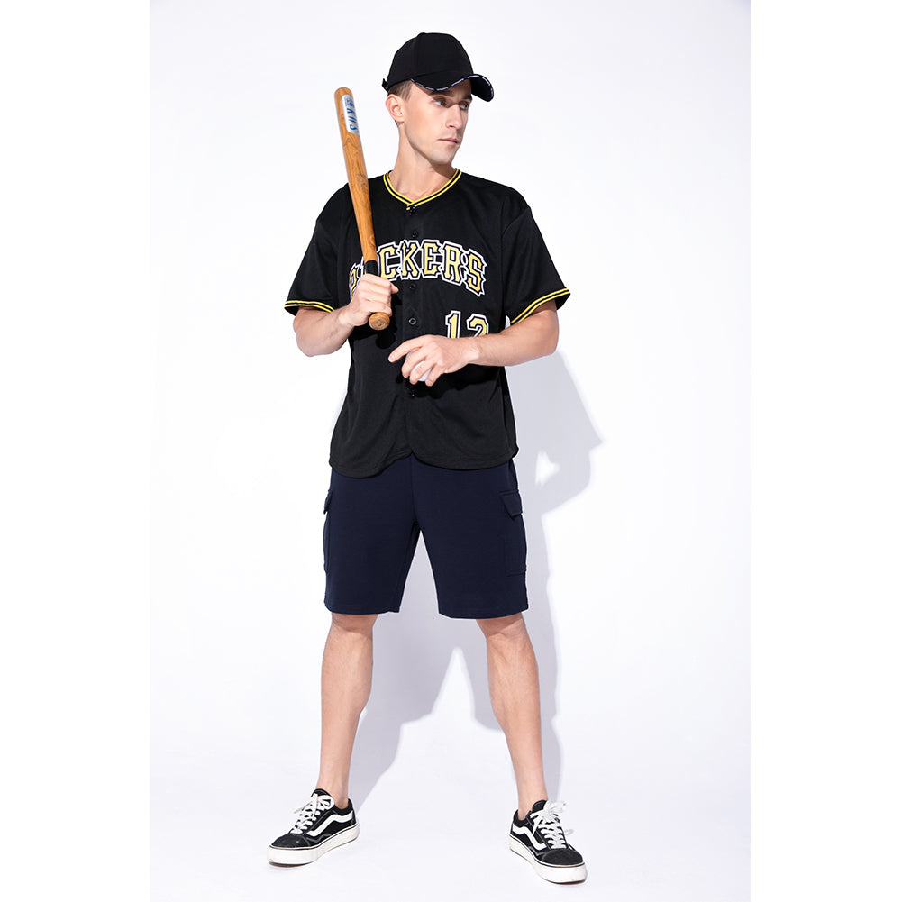 Custom Name and Number Baseball Jersey in Black Gold-White - Personalized Team Jersey Personalized Black Gold-White Baseball