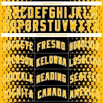 Custom City Edition Basketball Jersey - Personalized Black Gold-White Halftone with Name & Number Personalized Black Gold-White