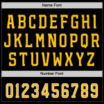 Personalized Hockey Jersey in Black Gold and White - Custom Name and Number Personalized Black Gold-White Hockey Jersey