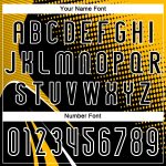 Custom Name Number Sublimation Volleyball Uniform Jersey - Personalized Black Gold White Lines Dots Design Personalized Black