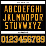 Custom Team Performance Long Sleeve T-Shirt with Personalized Black and Gold-White Name & Number Personalized Black Gold-White