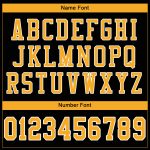 Customizable Football Jersey with Personalized Name and Number - Black Gold-White Mesh Authentic Design Personalized Black