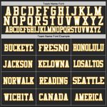Personalized Authentic Football Jersey - Black Gold White Mesh Design Personalized Black Gold-White Mesh Authentic Football