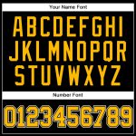 Personalized Black Gold White Mesh Baseball Jersey Authentic Throwback Personalized Black Gold-White Mesh Authentic Throwback