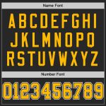 Custom Black Gold White Mesh Throwback Football Jersey with Personalized Name and Number Personalized Black Gold-White Mesh