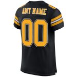 Custom Personalized Black and Gold White Mesh Football Jersey Personalized Black Gold-White Mesh Football Jersey