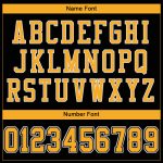 Custom Personalized Black and Gold White Mesh Football Jersey Personalized Black Gold-White Mesh Football Jersey