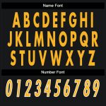 Custom Black Gold White Mesh Football Jersey with Personalized Name and Number - Fashion Team Apparel Personalized Black