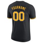 Custom Black Gold-White Performance T-Shirt - Personalized Activewear Top Personalized Black Gold-White Performance T-Shirt