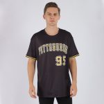 Custom Name and Number Black White Gold Performance T-Shirt - Personalized Team Apparel Personalized Black Gold-White Performance