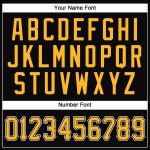 Custom Name and Number Black White Gold Performance T-Shirt - Personalized Team Apparel Personalized Black Gold-White Performance