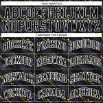Custom Black Gold and White Round Neck Basketball Jersey Suit Personalized Black Gold-White Round Neck Sublimation Basketball
