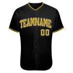 Personalized Skull Baseball Jersey in Black, Gold, and White - Stylish Fashion Jersey for Unique Look Personalized Black