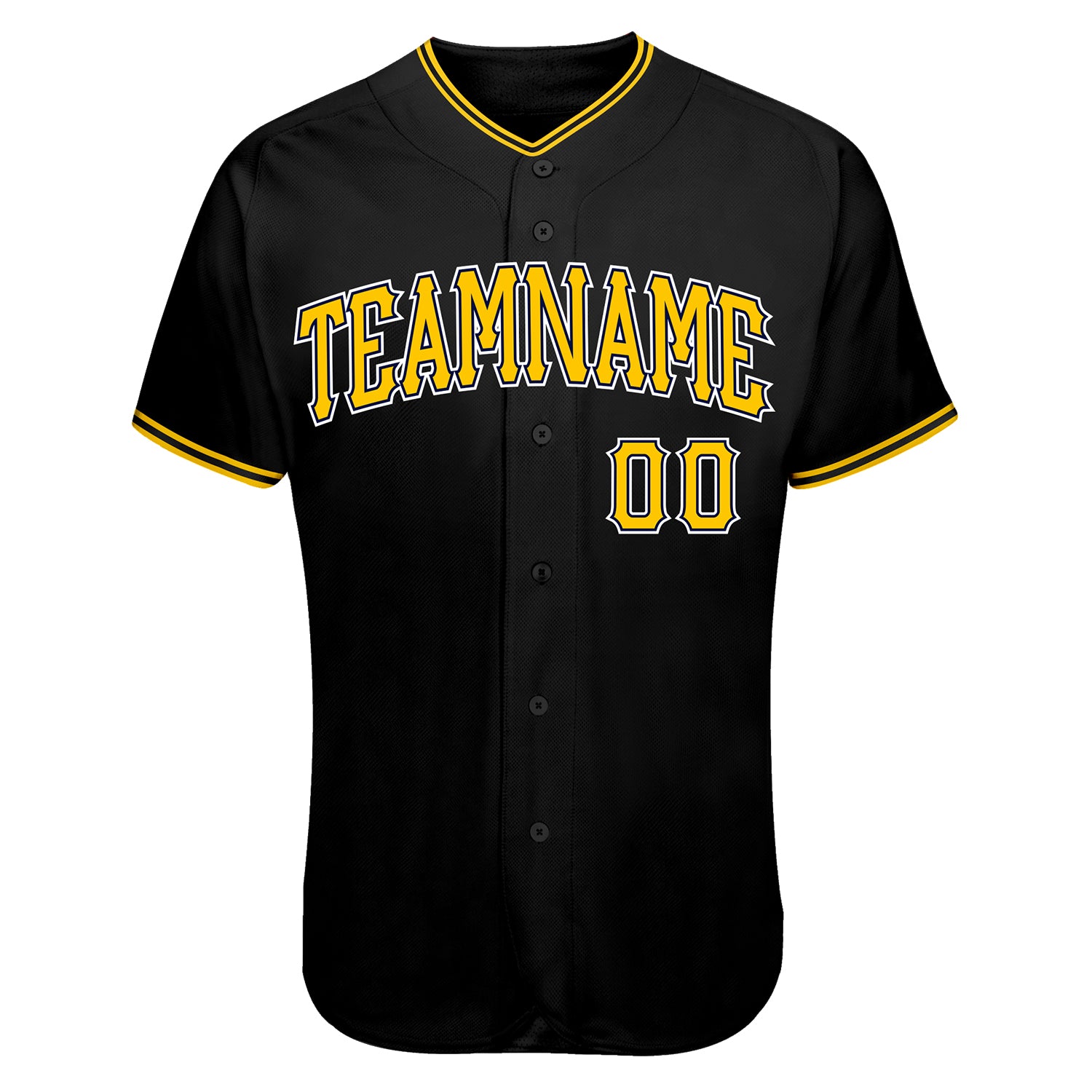 Personalized Skull Baseball Jersey in Black, Gold, and White - Stylish Fashion Jersey for Unique Look Personalized Black - Image 7