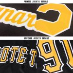 Custom Name Number Black Gold White Softball Jersey - Personalized Team Jersey Personalized Black Gold-White Softball Jersey