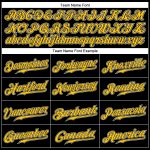 Personalized Sports Pants in Black and Gold White Design for Men Women Personalized Black Gold-White Sports Pants