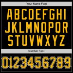 Personalized Black Gold White Throwback Baseball Jersey for Men and Women Personalized Black Gold-White Throwback Baseball