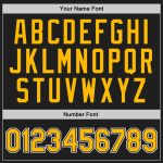 Personalized Black and Gold Throwback Basketball Jersey for Kids 4 Personalized Black Gold-White Throwback Basketball Jersey
