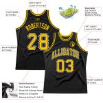 Custom Black and Gold Basketball Jersey - White Throwback Style Personalized Black Gold-White Throwback Basketball Jersey