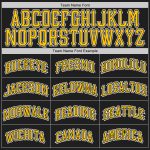 Custom Black and Gold Basketball Jersey - White Throwback Style Personalized Black Gold-White Throwback Basketball Jersey