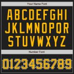 Personalized Black Gold White Unisex Softball Jersey - Two-Button Design Personalized Black Gold-White Two-Button Unisex