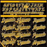 Custom Name Number Personalized Black Gold White Wolf 3D Bomber Varsity Jacket Full-Snap Letterman Design Personalized Black