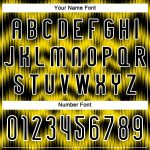 Custom Name Number Personalized Black Gold White Zigzag Volleyball Uniform Jersey Personalized Black Gold-White Zigzag Sublimation