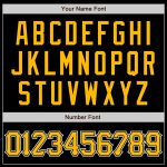 Personalized Baseball Jersey in Black Gold-Yellow for Custom Supporter Gear Personalized Black Gold-Yellow Baseball Jersey