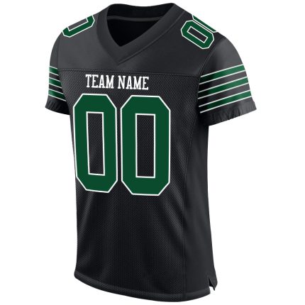 Personalized Gotham Black Green-White Football Jersey Custom Name & Number - Authentic Team Gear Personalized Black Gotham