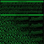 Custom Name and Number Baseball Jersey, Personalized 3D Black Grass Green Leopard Print Design, Stylish Team Apparel Personalized