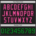 Custom Name Number Baseball Jersey with 3D Pattern Design in Black Green-Pink Confetti - Personalized Team Apparel Personalized