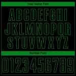 Custom Name and Number Black Grass Green Sublimation Soccer Jersey - Personalized Team Uniform Personalized Black Grass Green