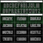 Custom Sublimation Volleyball Uniform Jersey with Personalized Name and Number, Black Grass Green-White Geometric Design