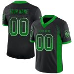 Personalized Black Green-White Mesh Football Jersey for Drift Fashion Personalized Black Grass Green-White Mesh Drift Fashion