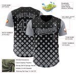 Custom 3D Geometric Shapes Black Gray Baseball Jersey for Men and Women Personalized Black Gray 3D Geometric Shapes Baseball