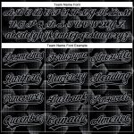 Personalized 3D Halftone Geometric Baseball Jersey in Black and Gray Personalized Black Gray 3D Halftone Geometric Shapes