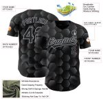 Personalized 3D Halftone Geometric Baseball Jersey in Black and Gray Personalized Black Gray 3D Halftone Geometric Shapes