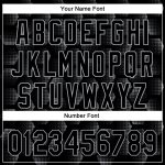 Personalized 3D Halftone Geometric Baseball Jersey in Black and Gray Personalized Black Gray 3D Halftone Geometric Shapes