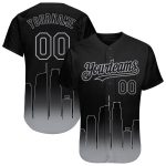 Los Angeles City Edition 3D Black-Gray Fashion Baseball Jersey - Personalized Personalized Black-Gray 3D Los Angeles City