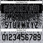 Custom Name and Number Black Gray 3D Wave Design Authentic Baseball Jersey Personalized Black Gray 3D Pattern Design Abstract