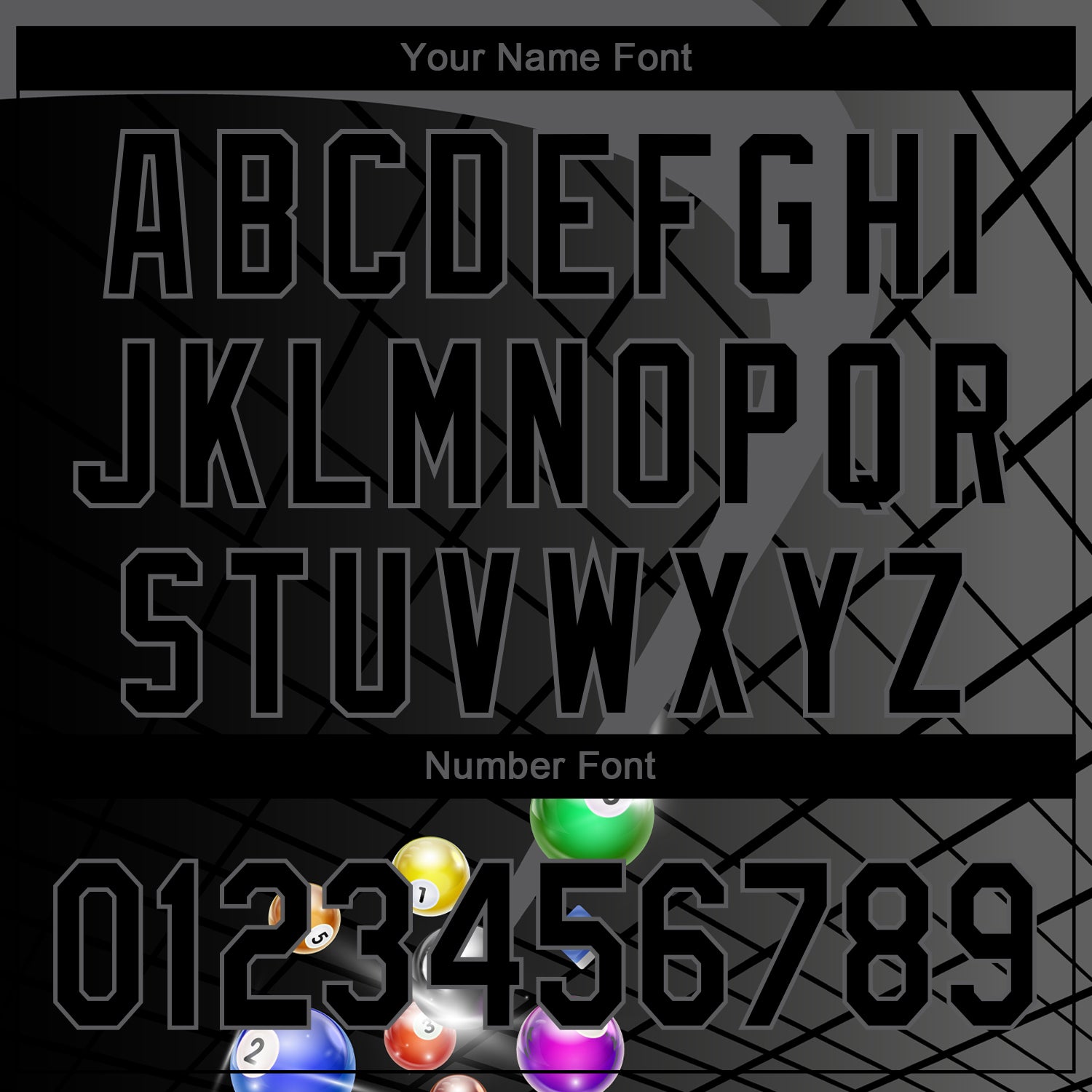 Personalized Black Gray 3D Pattern Design Billiards Performance Polo Shirt Team Custom Name and Number Custom Name and Number Polo Shirt for Billiards, 3D Black Gray Pattern Design, Performance Wear Personalized Black Gray 3D - Image 4