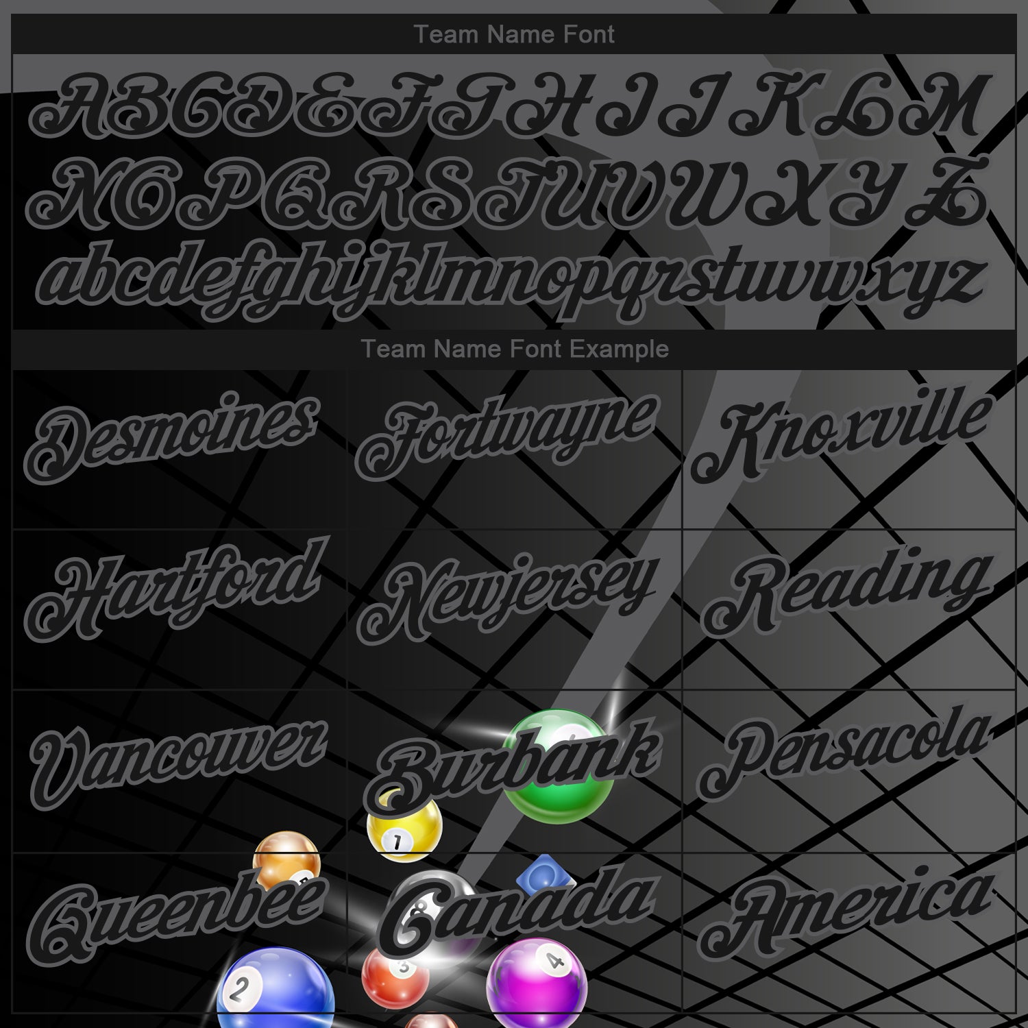 Personalized Black Gray 3D Pattern Design Billiards Performance Polo Shirt Team Custom Name and Number Custom Name and Number Polo Shirt for Billiards, 3D Black Gray Pattern Design, Performance Wear Personalized Black Gray 3D - Image 3