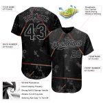 Personalized 3D Pattern Billiards Snooker 8 Ball Jersey Custom Name & Number - Authentic Black Gray Baseball Team Shirt Personalized
